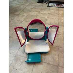 Redbox 1994 Pink and Blue Mirror Vintage Play Makeup Vanity